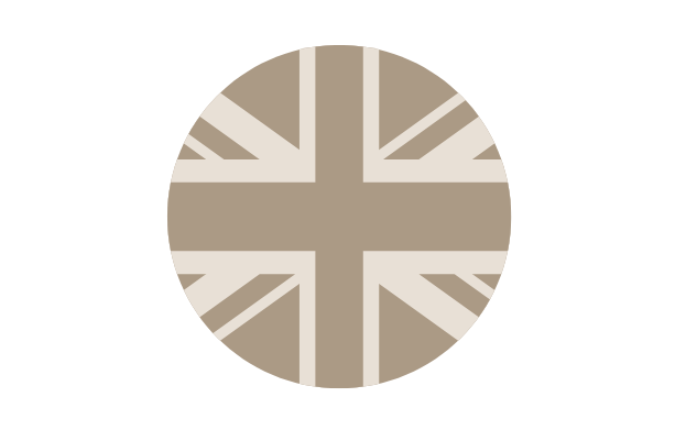 Round stylised union flag icon